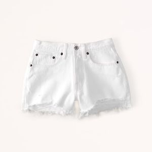 NWT Abercrombie & Fitch Boyfriend Shorts, White, Size 2